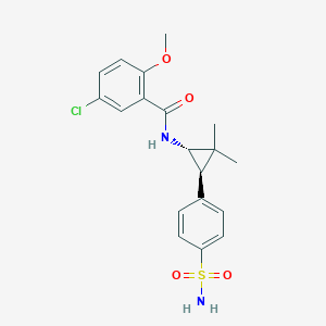5-Chloro-N-((1S,3R)-2,2-dimethyl-3-(4-sulfamoylphenyl)cyclopropyl)-2-methoxybenzamide