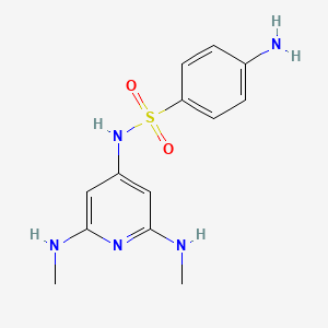 4-amino-N-[2,6-bis(methylamino)pyridin-4-yl]benzenesulfonamide