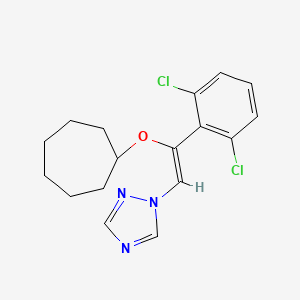 1-[(Z)-2-cycloheptyloxy-2-(2,6-dichlorophenyl)ethenyl]-1,2,4-triazole