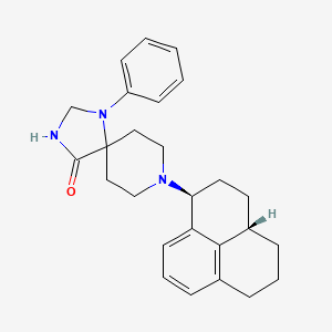 molecular formula C26H31N3O B1680701 8-[(1S,3aS)-2,3,3a,4,5,6-hexahydro-1H-phenalen-1-yl]-1-phenyl-1,3,8-triazaspiro[4.5]decan-4-one CAS No. 280783-56-4