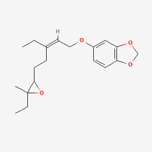 molecular formula C19H26O4 B1680705 4-((6,7-Epoxy-3-ethyl-7-methyl-2-nonenyl)oxy)-1,2-(methylenedioxy)benzene CAS No. 21247-74-5