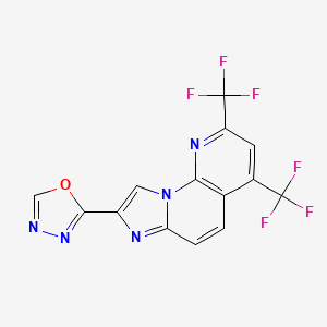 8-(1,3,4-Oxadiazol-2-yl)-2,4-bis(trifluoromethyl)imidazo[1,2-a][1,8]naphthyridine
