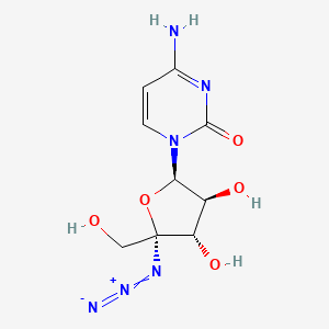 molecular formula C9H12N6O5 B1680708 4-Amino-1-[(2r,3s,4s,5r)-5-azido-3,4-dihydroxy-5-(hydroxymethyl)oxolan-2-yl]pyrimidin-2-one CAS No. 876708-03-1
