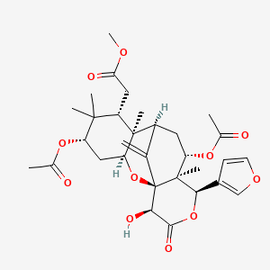 molecular formula C31H40O11 B1680753 Sandoricin CAS No. 133585-55-4