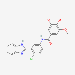 N-[3-(1H-benzimidazol-2-yl)-4-chlorophenyl]-3,4,5-trimethoxybenzamide
