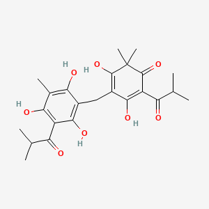 molecular formula C24H30O8 B1680776 Saroaspidin A CAS No. 112663-69-1