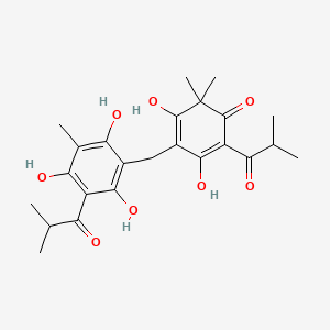 molecular formula C25H32O8 B1680776 Saroaspidin A CAS No. 112663-69-1