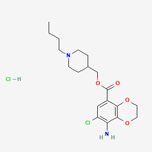 (1-Butyl-4-piperidinyl)methyl 8-amino-7-chloro-1,4-benzodioxane-5-carboxylate hydrochloride