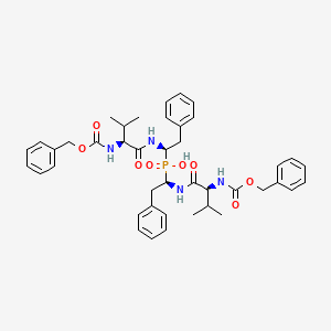 molecular formula C42H51N4O8P B1680791 (2-Phenyl-1-carbobenzyl-oxyvalyl-amino)-ethyl-phosphinic acid CAS No. 141396-10-3