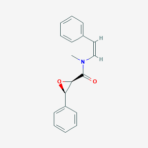 molecular formula C18H17NO2 B1680793 (2R,3S)-N-Methyl-3-phenyl-N-[(Z)-2-phenylvinyl]-2-oxiranecarboxamide CAS No. 173220-67-2