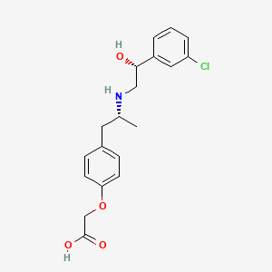 molecular formula C19H22ClNO4 B1680797 2-(4-((2R)-2-(((2R)-2-(3-Chlorophenyl)-2-hydroxyethyl)amino)propyl)phenoxy)acetic acid CAS No. 116049-78-6
