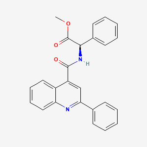 molecular formula C25H20N2O3 B1680806 methyl (2R)-2-phenyl-2-[(2-phenylquinoline-4-carbonyl)amino]acetate CAS No. 174635-53-1