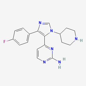 molecular formula C18H19FN6 B1680807 SB 220025 CAS No. 165806-53-1