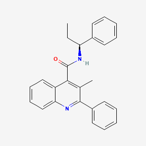 3-methyl-2-phenyl-N-[(1S)-1-phenylpropyl]quinoline-4-carboxamide