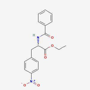 molecular formula C18H18N2O5 B1680827 (S)-Ethyl 2-benzamido-3-(4-nitrophenyl)propanoate CAS No. 58816-69-6