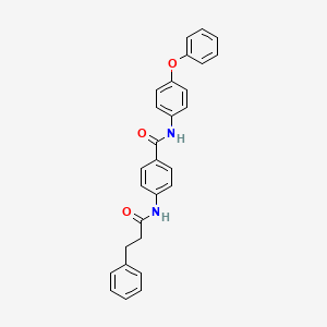 molecular formula C28H24N2O3 B1680834 N-(4-phenoxyphenyl)-4-(3-phenylpropanoylamino)benzamide CAS No. 1027971-34-1