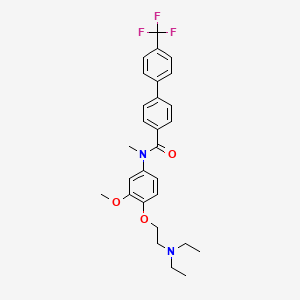 molecular formula C28H31F3N2O3 B1680837 N-(4-(2-(diethylamino)ethoxy)-3-methoxyphenyl)-N-methyl-4'-(trifluoromethyl)-[1,1'-biphenyl]-4-carboxamide CAS No. 395679-53-5