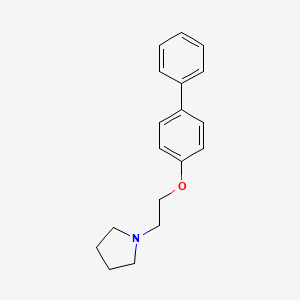 molecular formula C18H21NO B1680856 1-[2-(4-Phenylphenoxy)ethyl]pyrrolidine CAS No. 262451-89-8