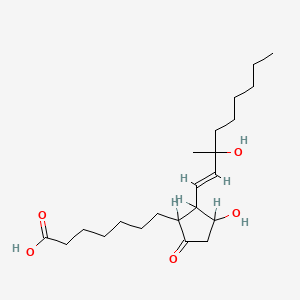 molecular formula C22H38O5 B1680860 7-[3-hydroxy-2-[(E)-3-hydroxy-3-methylnon-1-enyl]-5-oxocyclopentyl]heptanoic acid CAS No. 144730-92-7