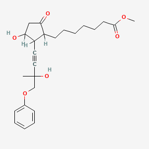 molecular formula C24H32O6 B1680861 Methyl 7-[3-hydroxy-2-(3-hydroxy-3-methyl-4-phenoxybut-1-ynyl)-5-oxocyclopentyl]heptanoate CAS No. 144730-93-8