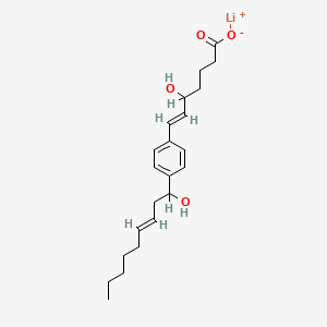 molecular formula C22H31LiO4 B1680872 6-Heptenoic acid, 5-hydroxy-7-(4-(1-hydroxy-3-nonenyl)phenyl)-, monolithium salt CAS No. 120772-66-9