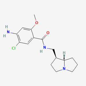 molecular formula C16H23Cl2N3O2 B1680874 4-Amino-5-chloro-N-((hexahydro-1H-pyrrolizin-1-yl)methyl)-2-methoxybenzamide hydrochloride CAS No. 141196-99-8