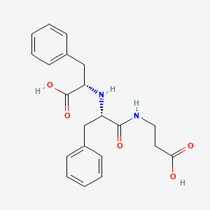 molecular formula C21H24N2O5 B1680894 beta-Alanine, N-(N-(1-carboxy-2-phenylethyl)-L-phenylalanyl)-, (S)- CAS No. 83861-02-3