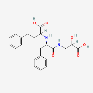 molecular formula C22H26N2O6 B1680904 N-(N-(1-Carboxyl-3-phenylpropyl)phenylalanyl)isoserine CAS No. 115406-23-0