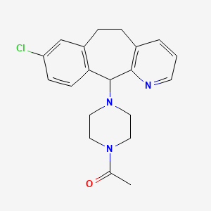 molecular formula C20H22ClN3O B1680906 1-(4-{13-Chloro-4-azatricyclo[9.4.0.0^{3,8}]pentadeca-1(15),3,5,7,11,13-hexaen-2-yl}piperazin-1-yl)ethan-1-one CAS No. 117796-62-0