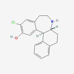 molecular formula C18H18ClNO B1680907 (6aR,13bS)-11-chloro-6,6a,7,8,9,13b-hexahydro-5H-naphtho[1,2-a][3]benzazepin-12-ol CAS No. 129672-23-7
