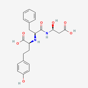 molecular formula C22H26N2O7 B1680908 beta-Alanine, N-(N-(1-carboxy-3-(4-hydroxyphenyl)propyl)-L-phenylalanyl)-2-hydroxy-, (S-(R*,R*))- CAS No. 142621-29-2