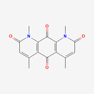 molecular formula C16H14N2O4 B1680912 1,4,6,9-Tetramethylpyrido[3,2-G]quinoline-2,5,8,10-tetrone CAS No. 637772-75-9
