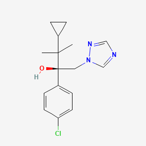 molecular formula C16H20ClN3O B1680938 (2R)-2-(4-chlorophenyl)-3-cyclopropyl-3-methyl-1-(1,2,4-triazol-1-yl)butan-2-ol CAS No. 103183-65-9