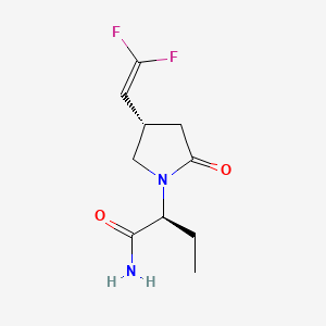 molecular formula C10H14F2N2O2 B1680945 Seletracetam CAS No. 357336-74-4