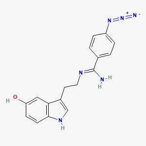 molecular formula C17H16N6O B1680948 Serotonin azidobenzamidine CAS No. 98409-42-8