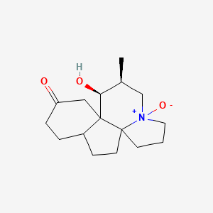 molecular formula C16H25NO3 B1680951 (5s,6s)-5-Hydroxy-6-methyloctahydro-2h,5h,9h-indeno[7a,1-h]indolizin-3(4h)-one 8-oxide CAS No. 5545-99-3