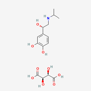 molecular formula C15H23NO9 B1680987 (S)-4-(1-Hydroxy-2-(isopropylamino)ethyl)benzene-1,2-diol (2R,3R)-2,3-dihydroxysuccinate CAS No. 14638-70-1