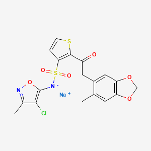 molecular formula C18H15ClN2NaO6S2 B1680989 Thelin CAS No. 210421-74-2