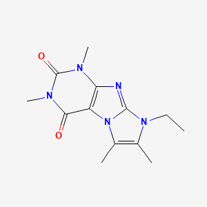 molecular formula C13H17N5O2 B1680996 8-乙基-1,3,6,7-四甲基-1H-咪唑并[2,1-f]嘌呤-2,4(3H,8H)-二酮 CAS No. 19970-45-7