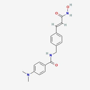 4-(dimethylamino)-N-[[4-[(E)-3-(hydroxyamino)-3-oxoprop-1-enyl]phenyl]methyl]benzamide