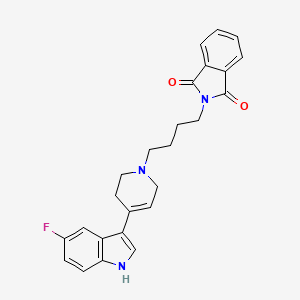 molecular formula C25H24FN3O2 B1681008 2-(4-(4-(5-Fluoro-1H-indol-3-yl)-3,6-dihydro-2H-pyridin-1-yl)butyl)isoindoline-1,3-dione CAS No. 264869-71-8