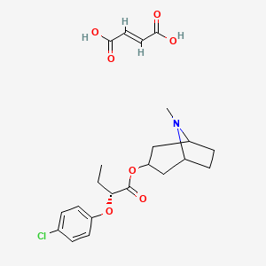 molecular formula C18H23ClNO3- B1681020 3-alpha-Tropanyl-(2-Cl)-acid phenoxybutyrate CAS No. 155156-22-2