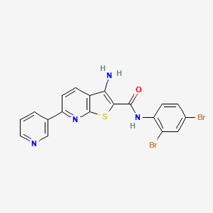 molecular formula C19H12Br2N4OS B1681031 3-amino-N-(2,4-dibromophenyl)-6-(pyridin-3-yl)thieno[2,3-b]pyridine-2-carboxamide CAS No. 840461-03-2
