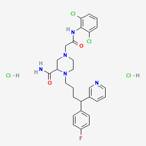 molecular formula C28H32Cl4FN5O2 B1681050 Soluflazine CAS No. 112415-83-5