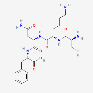 molecular formula C22H34N6O6S B1681052 Cysteinyl-lysyl-asparaginyl-phenylalanine CAS No. 91853-93-9
