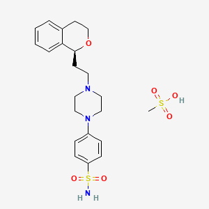 molecular formula C22H31N3O6S2 B1681055 索内匹拉唑甲磺酸盐 CAS No. 170858-34-1