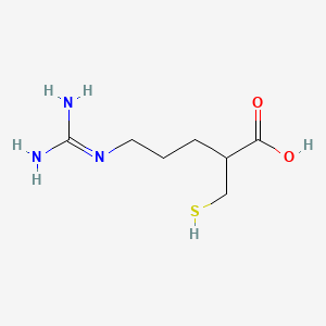 molecular formula C7H15N3O2S B1681081 2-Mercaptomethyl-5-guanidinopentanoic acid CAS No. 70873-80-2