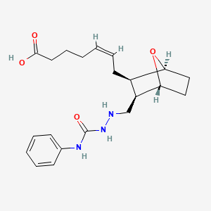 molecular formula C21H29N3O4 B1681088 (Z)-7-[(1S,2R,3R,4R)-3-[[2-(phenylcarbamoyl)hydrazinyl]methyl]-7-oxabicyclo[2.2.1]heptan-2-yl]hept-5-enoic acid CAS No. 98672-91-4