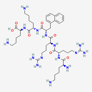 molecular formula C43H73N15O7 B1681094 Lysyl-arginyl-arginyl-(1-naphthyl-alanyl)-lysyl-lysine CAS No. 149309-76-2