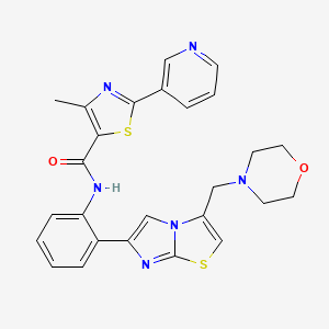 molecular formula C26H24N6O2S2 B1681106 SRT 2104 CAS No. 1093403-33-8